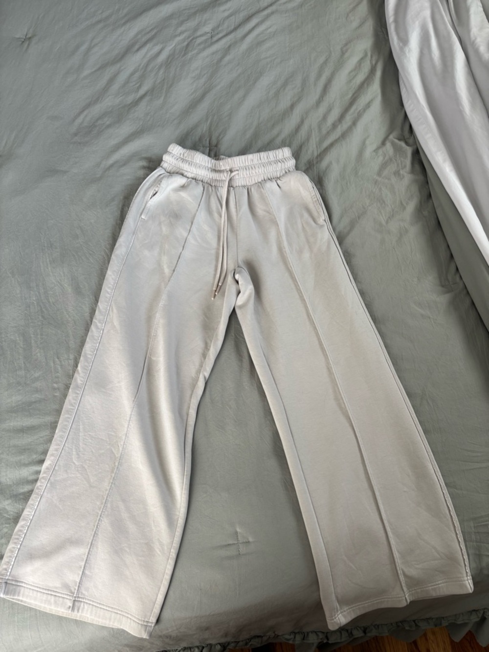 Avia Neutral Beige Elastic Waist Active Sweat Pants Cream